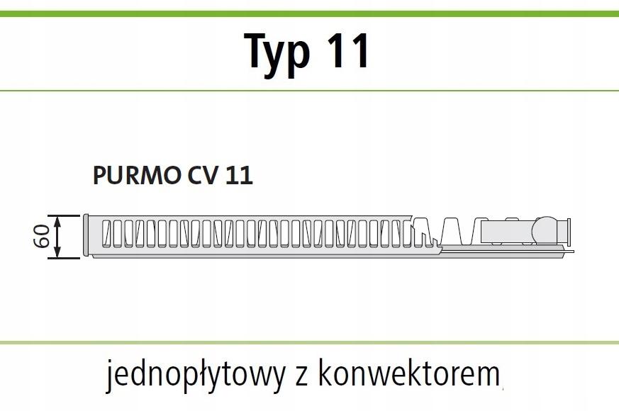 PURMO CV11 900x2000 V 11 dolny lewy 7035 SZARY