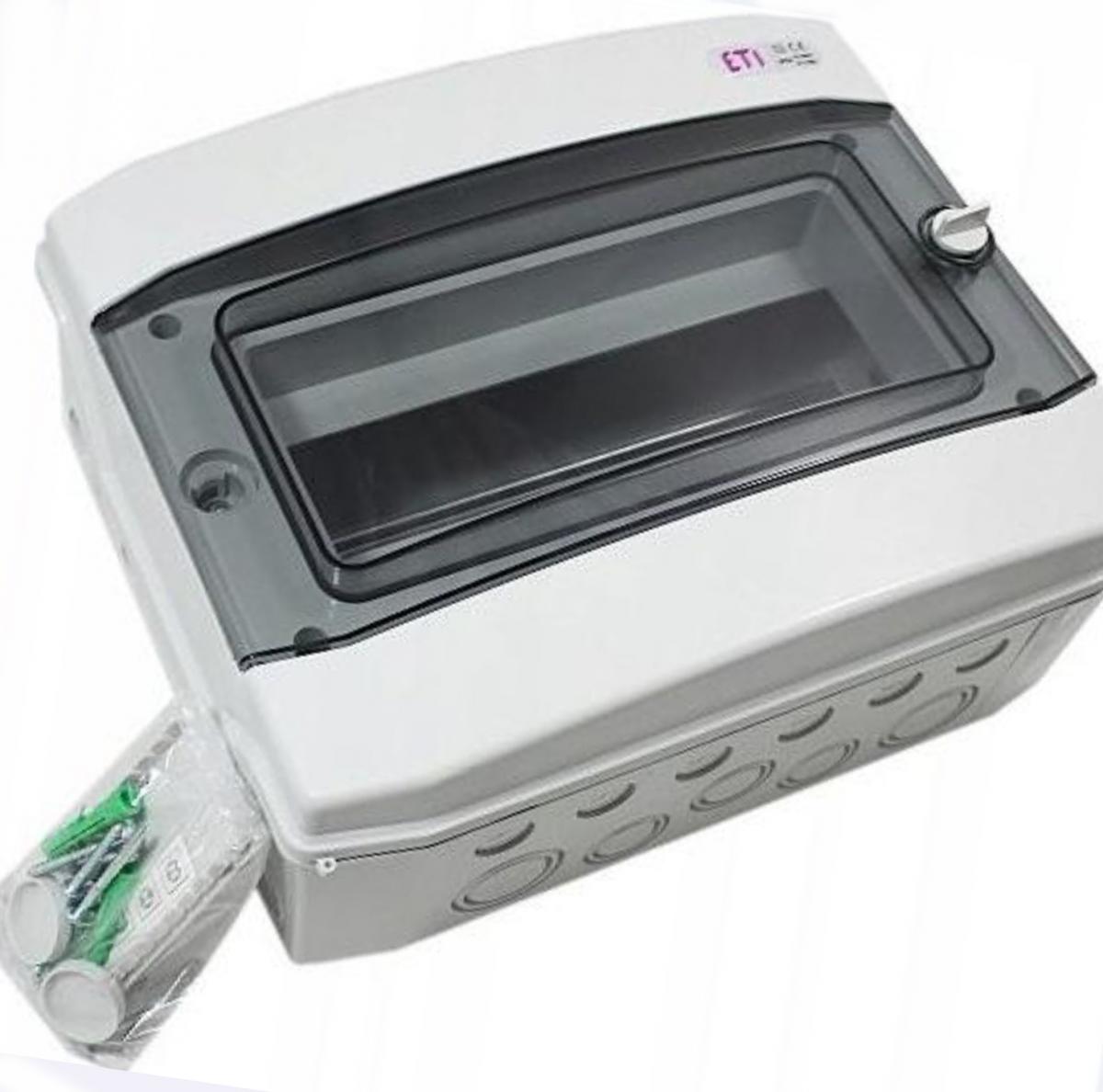 Rozdzielnica natynkowa ECH-12PT 12 modułów drzwi transparentne IP65 1500V D