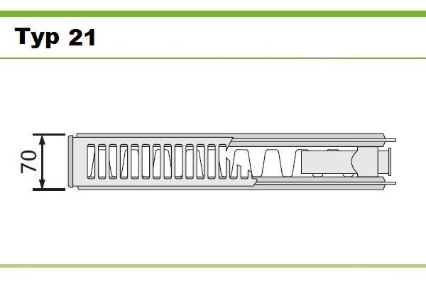 Grzejnik PURMO V 21 500x700 dolny UNIWERSALNY