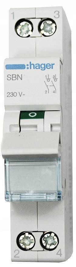 HAGER Rozłącznik izolacyjny modułowy 2P 16A 230VAC