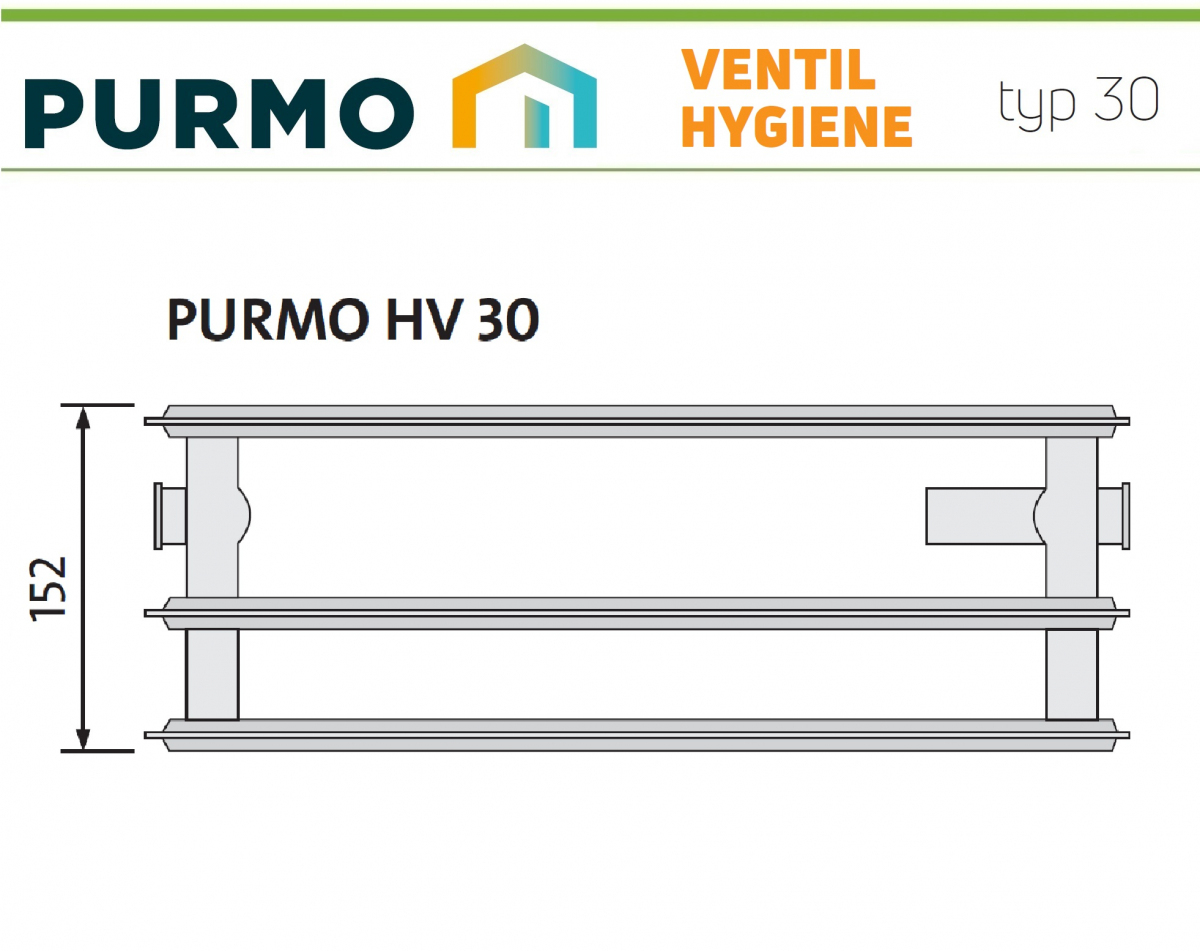 GRZEJNIK PURMO HIGIENICZNY HV30 300x1100 V 30 Dolny