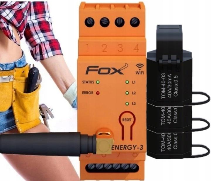 F&F 3-fazowy monitor zużycia energii wi-fi ENERGY 3 FOX F&F