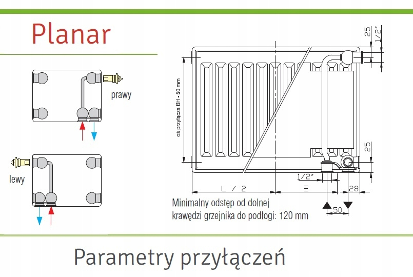 STELRAD PLANAR CV33 400x1000 V 33 typ PLAN Lewy