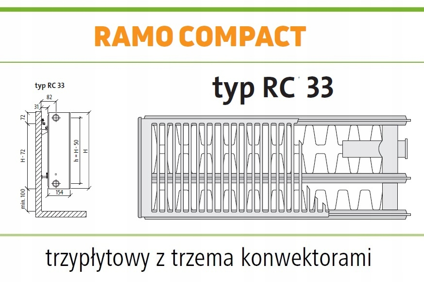 PURMO RAMO RC33 400x600 C 33 Boczny SZARY
