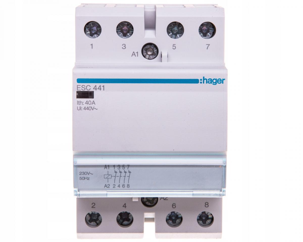 HAGER Stycznik 230VAC 4NC 40A AC-7a/b