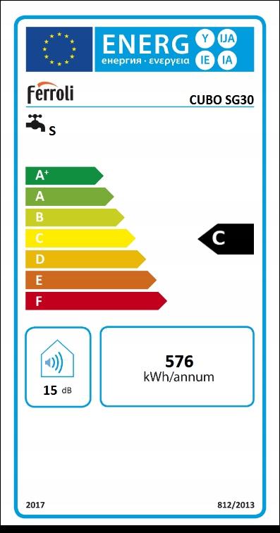 Ogrzewacz wody Ferroli CUBO SG 30 VE 1.5 C.W.U 48h