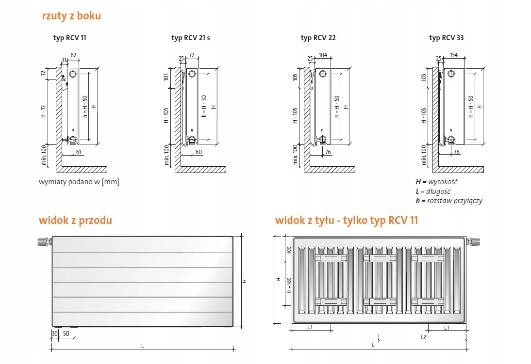 PURMO RAMO RCV33 600x600 V 33 Lewy ANTRACYT