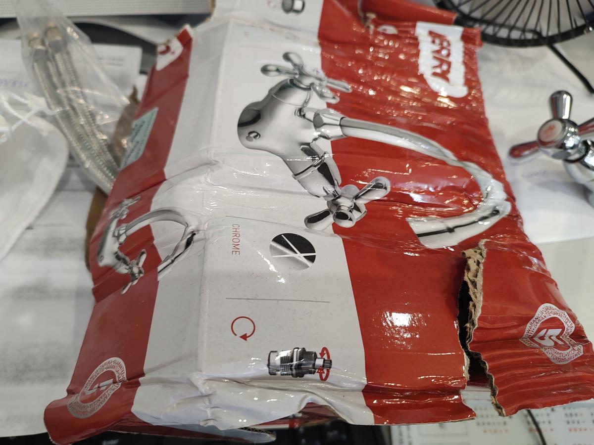 FERRO Bateria umywalkowa Retro stojąca, chrom