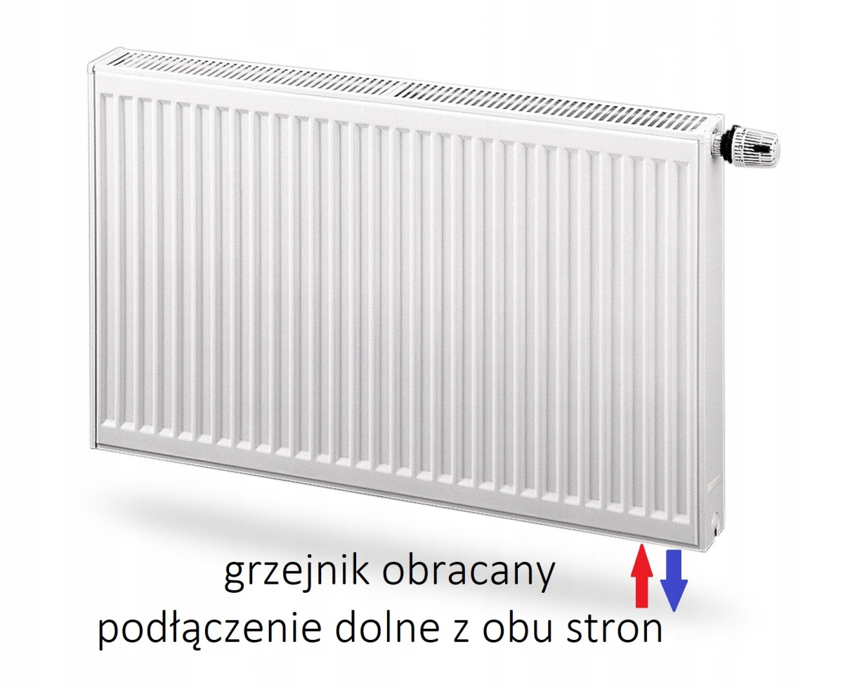 Grzejnik PURMO V 21 900x600 dolny UNIWERSALNY ANTRACYT