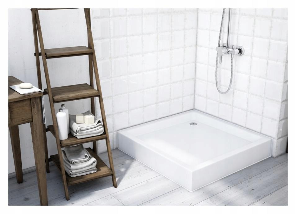 Brodzik akrylowy Stabilsound 80x80x17 / 7 cm półokrągły r55 Grando Plus