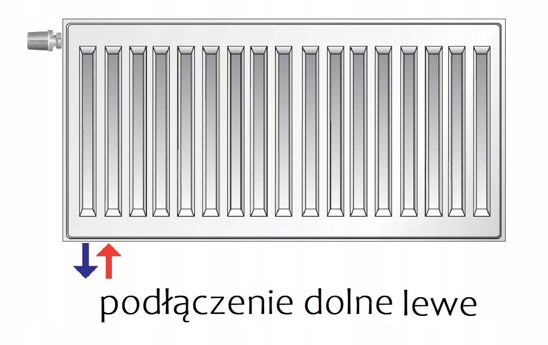 Grzejnik stalowy KERMI V 11 600X900  dolny lewy48h