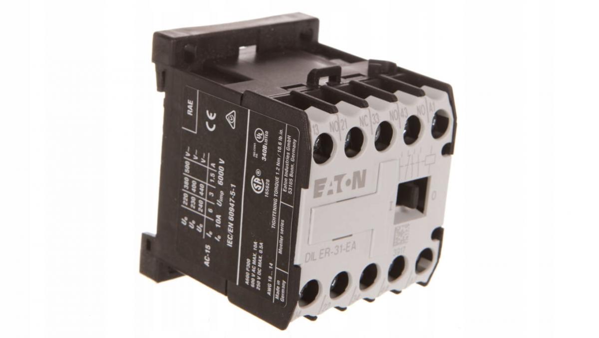 Stycznik pomocniczy miniaturowy, 3Z/1R, sterowanie 230VAC DILER-31-EA(230V5
