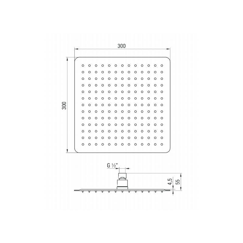 DEANTE Zestaw prysznicowy podtynkowy z BOXem termostatycznym, nero