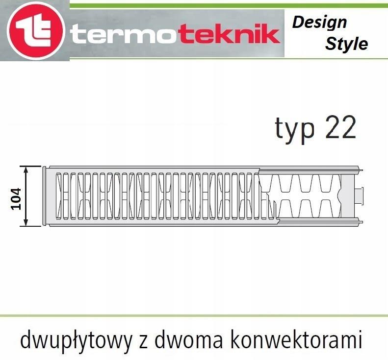 Grzejnik TERMOTEKNIK V 22 600x800 DESIGN STYLE dolny prawy 48h