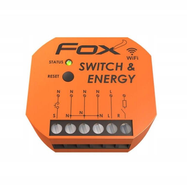 POJEDYNCZY PRZEKAŹNIK Wi-Fi 230V Z FFUNKCJĄ MONITOROWANIA PARAMETRÓW SIECI