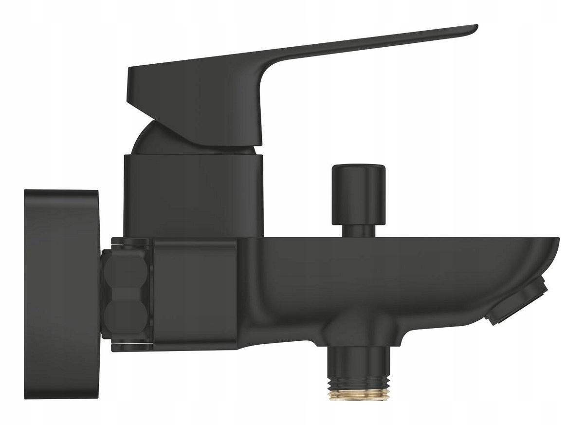 GROHE Bateria wannowa jednouchwytowa naścienna GROHE Cubeo matte black