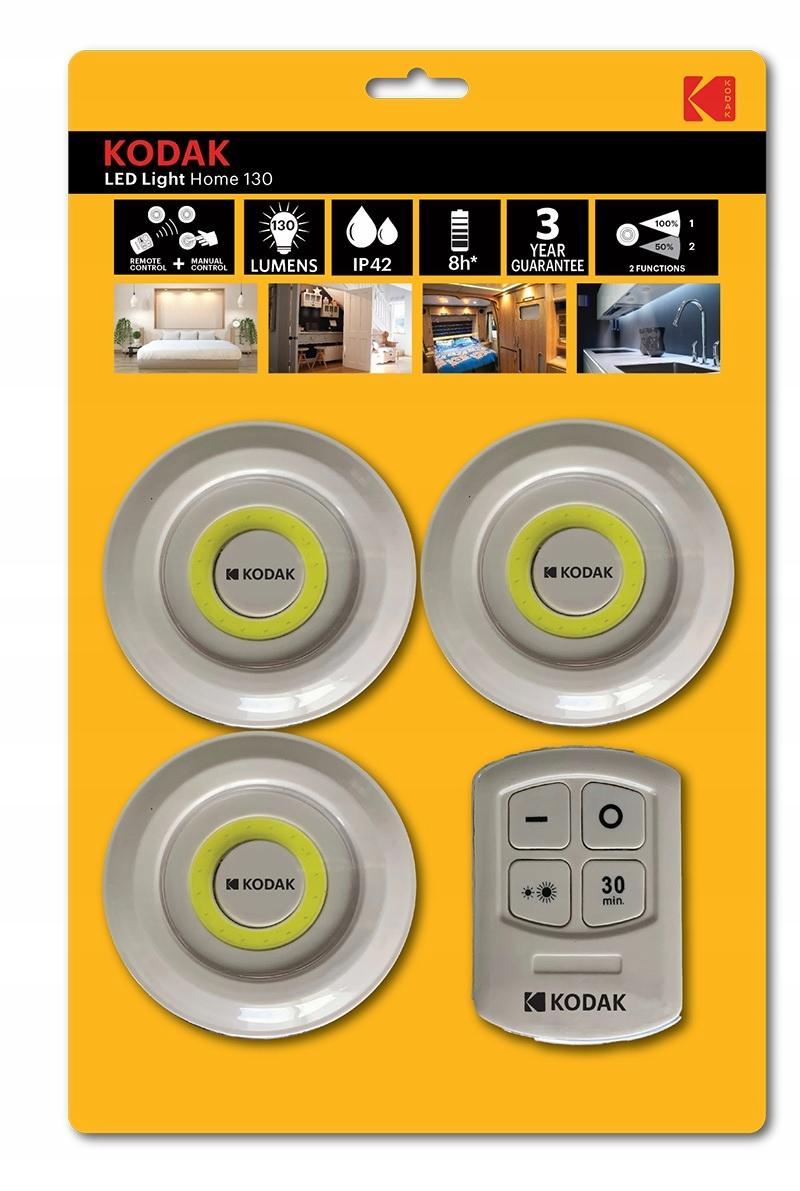 3Lampki KODAK LED Home Bezprzewodowe z pilotem
