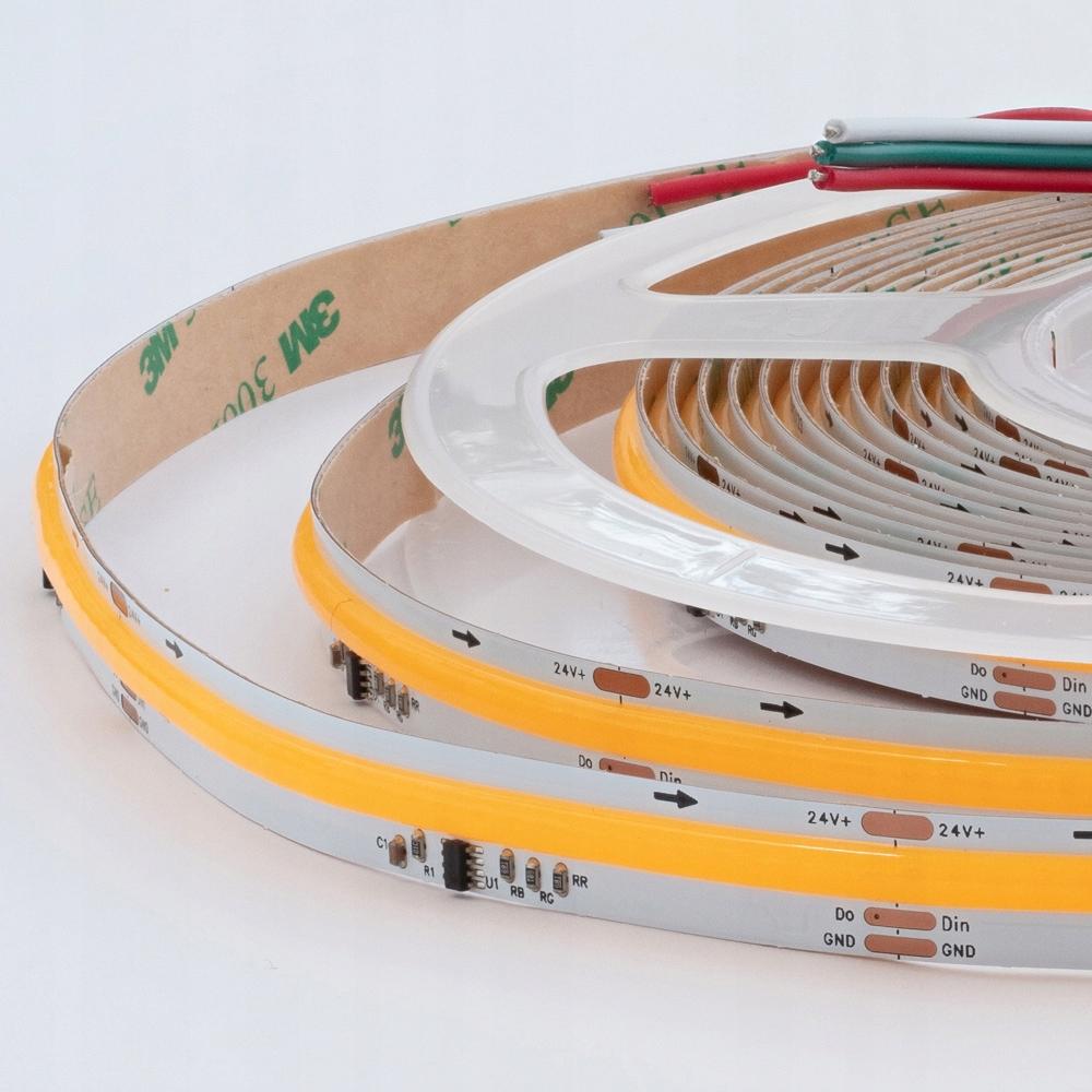 Taśma LED NEXTEC, 24V, COB, 12W, 360 LED, IP20, 4000K Digital IC, SM16703/W