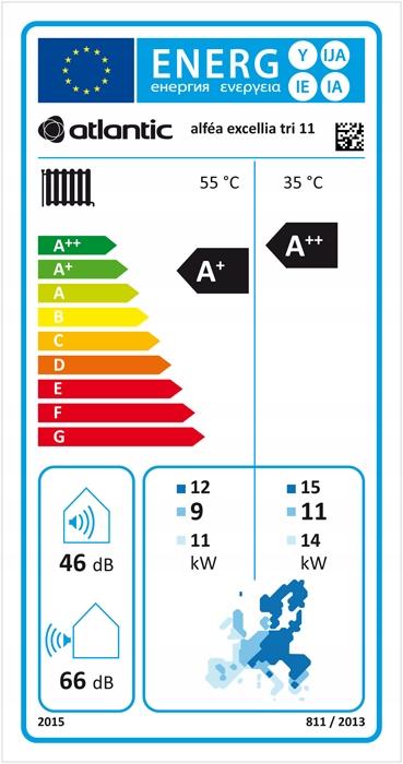 Pompa ciepła powietrzna split Excelia AI Tri - 16 kW , 3 fazowa, 400 V z mo