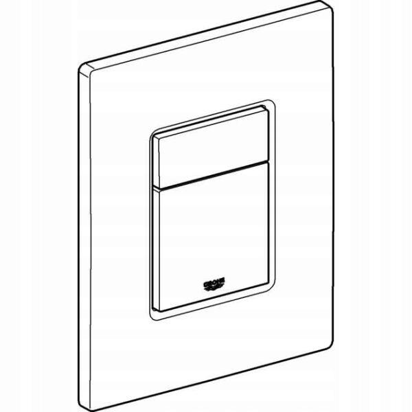 Przycisk GROHE Skate Cosmopolitan do WC z ABS phantom black 156 x 197 mm