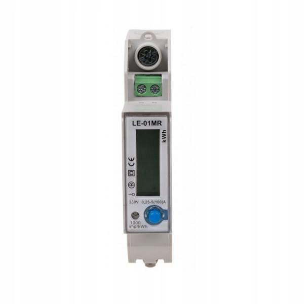 Licznik energii elektrycznej - jednofazowy, RS-485, LCD, 100A, rejestracja
