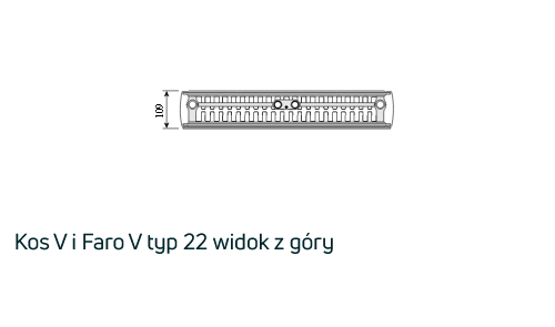 Polski grzejnik dekoracyjny PURMO Kos V22 1800x300 pionowy moc: 1148W