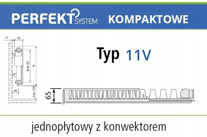 GRZEJNIK PERFEKT CV11 400x900 V 11 DOLNY Lewy