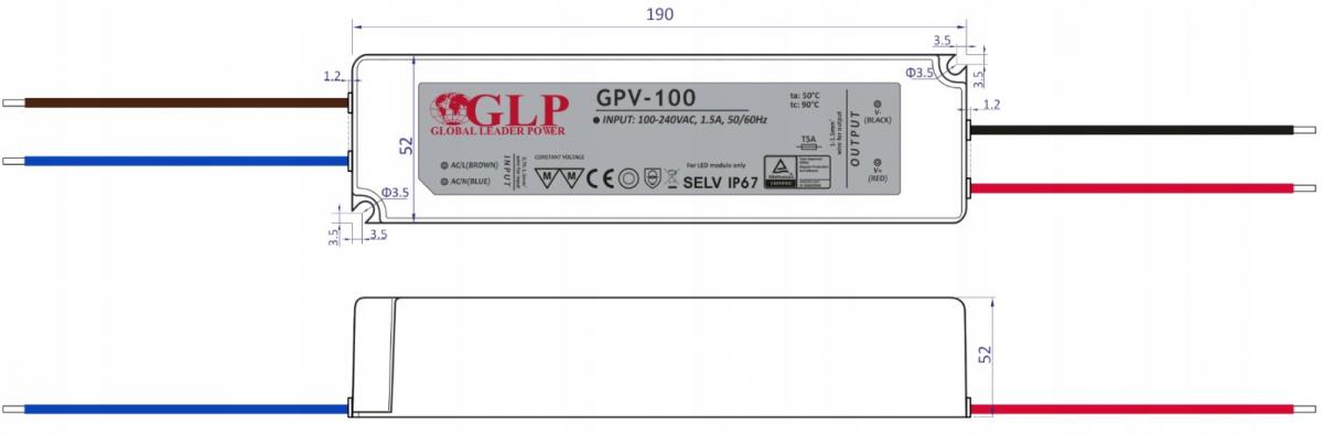 MPL POWER GLP zasilacz LED 24V 4,2A 100W