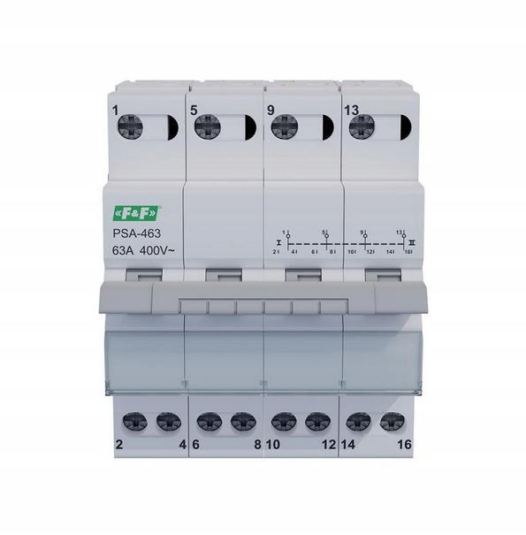 F&F Przełącznik modułowy sieć-agregat, 4-torowy, 40 A PSA-440