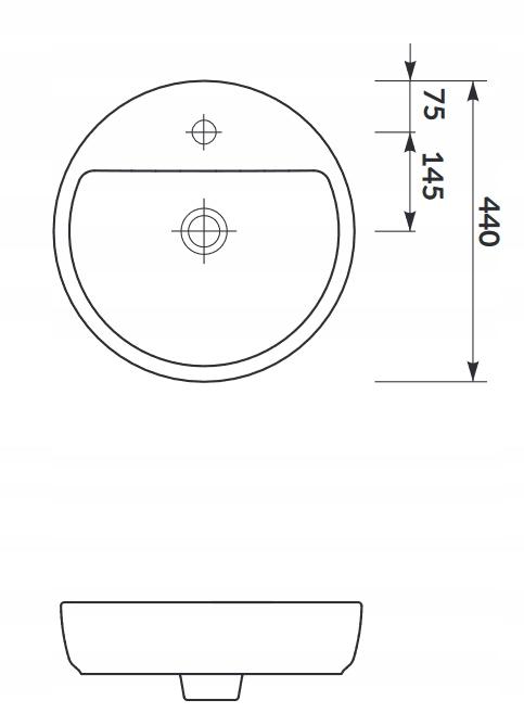 CERSANIT Umywalka Caspia 44 Ring