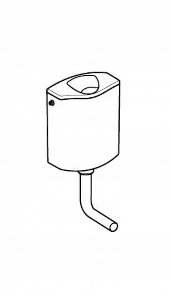 GEBERIT Spłuczka AP116, nisko zawieszona, biały-alpin