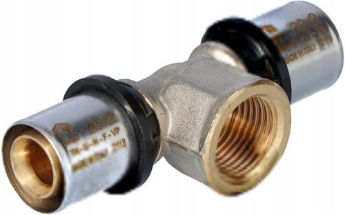 Trójnik PURMO CLEVERFIT, odejście z gwintem wewnetrznym 20x1/2 GWx20