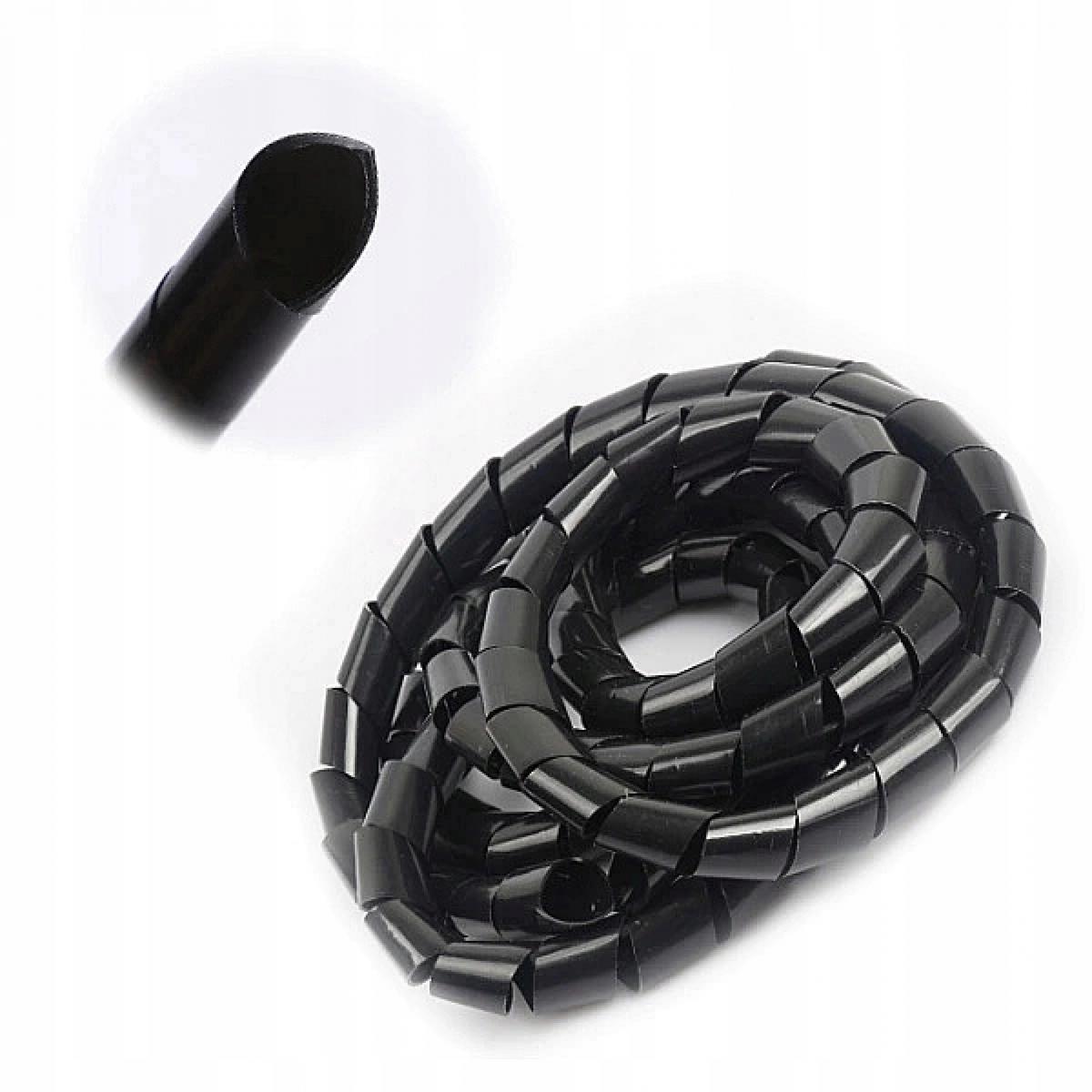 Wąż spiralny GST-12B (średnica wewnętrzna 12mm) czarny opakowanie 10 metrów