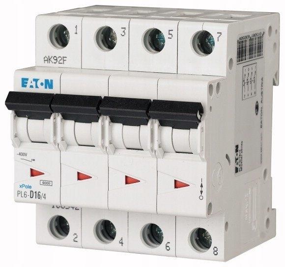 EATON Wyłącznik nadprądowy 6kA PL6-C16/4