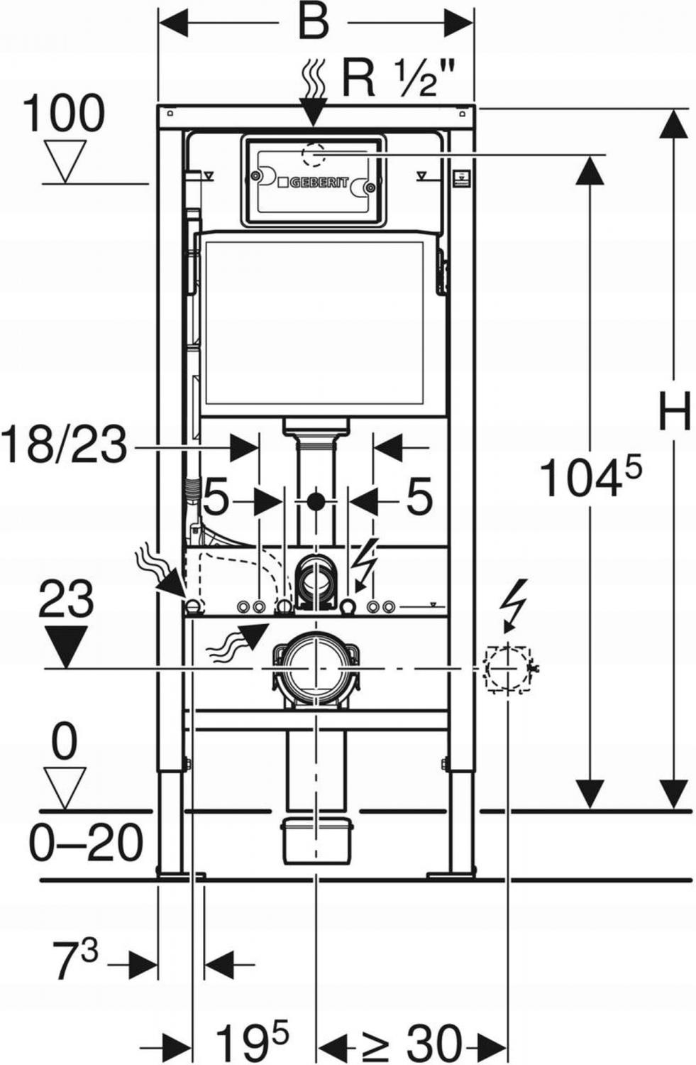 Stelaż WC GEBERIT Selnova Premium Duofix Basic w kompl z miską Selnova