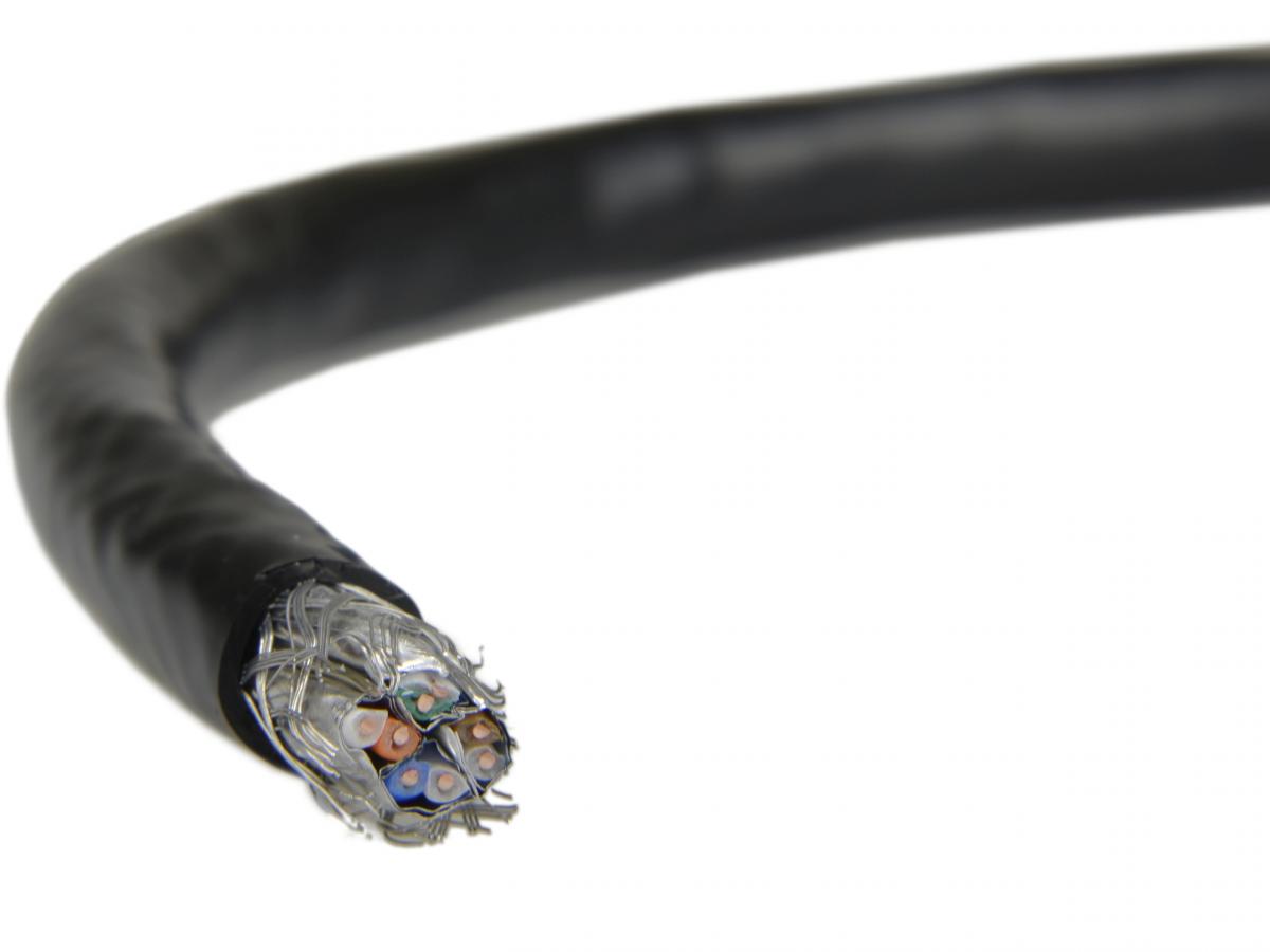 Kabel S/FTP kat.7 PE 4x2x23AWG 500m 1000 MHz (10Gb/s) ZEWNĘTRZNY SUCHY