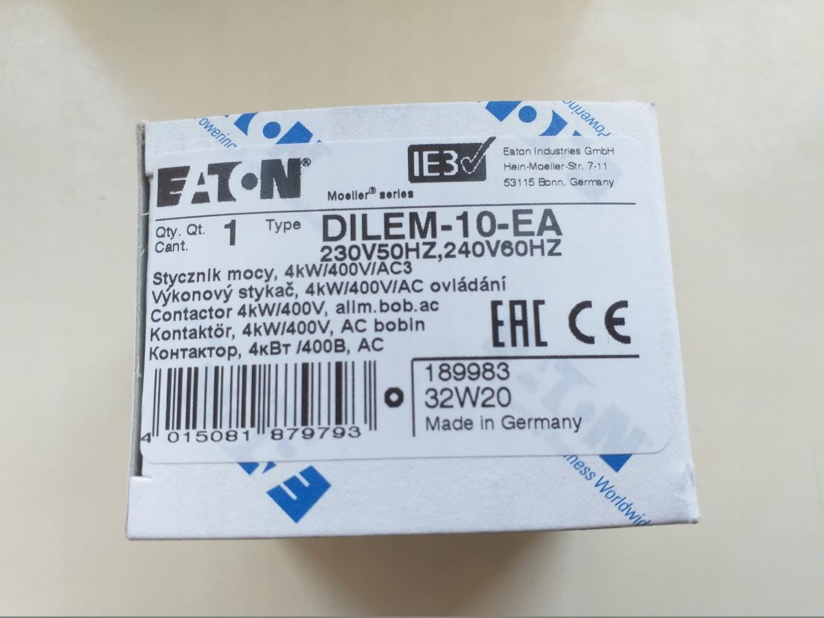 Stycznik miniaturowy, 4kW/400V, sterowanie 230VAC DILEM-10-EA(230V50HZ,240V