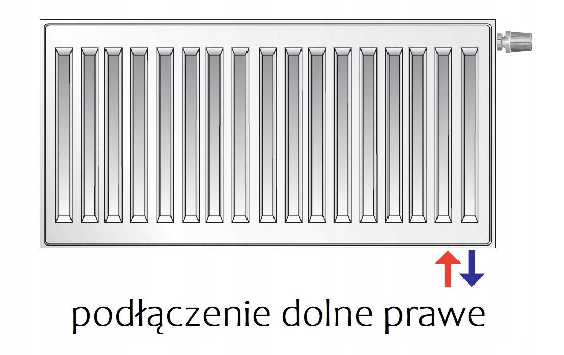 Grzejnik stalowy KERMI V33 900X2600 moc 7860W CV 33 DOLNY PRAWY 48h