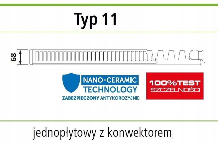 Grzejnik stalowy IDMAR V11 600X500 CV 11 415W DOLNY PRAWY 48h