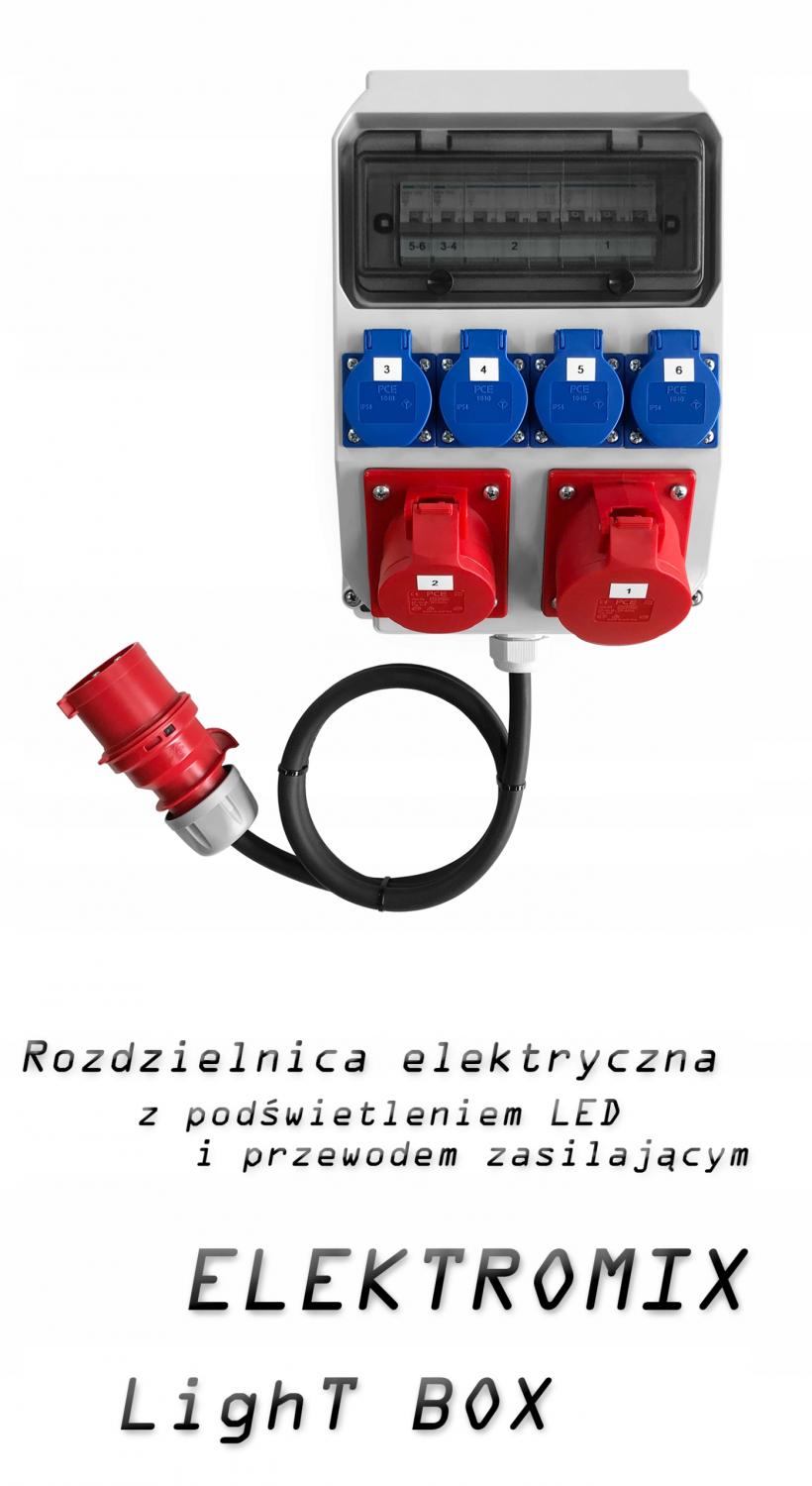 Rozdzielnica stacjonarna typ ADAMÓW wejście M32 wyjście 32/5xB32 3P 16/5xB1