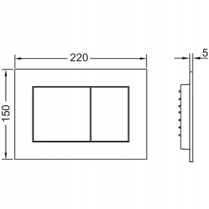 Przycisk spłukujący TECE TECEnow z tworzywa do WC biały 220 x 150 x 5 mm