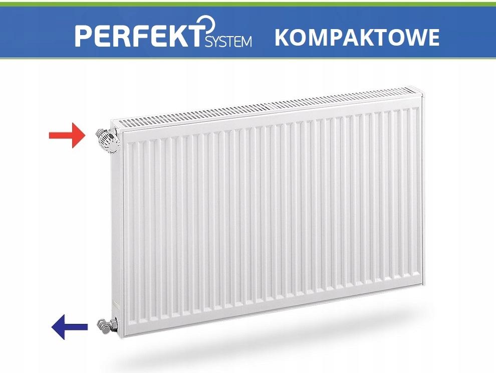 Polski grzejnik stalowy płytowy PERFEKT SYSTEM C21 600x500 C 21 Boczny 48h