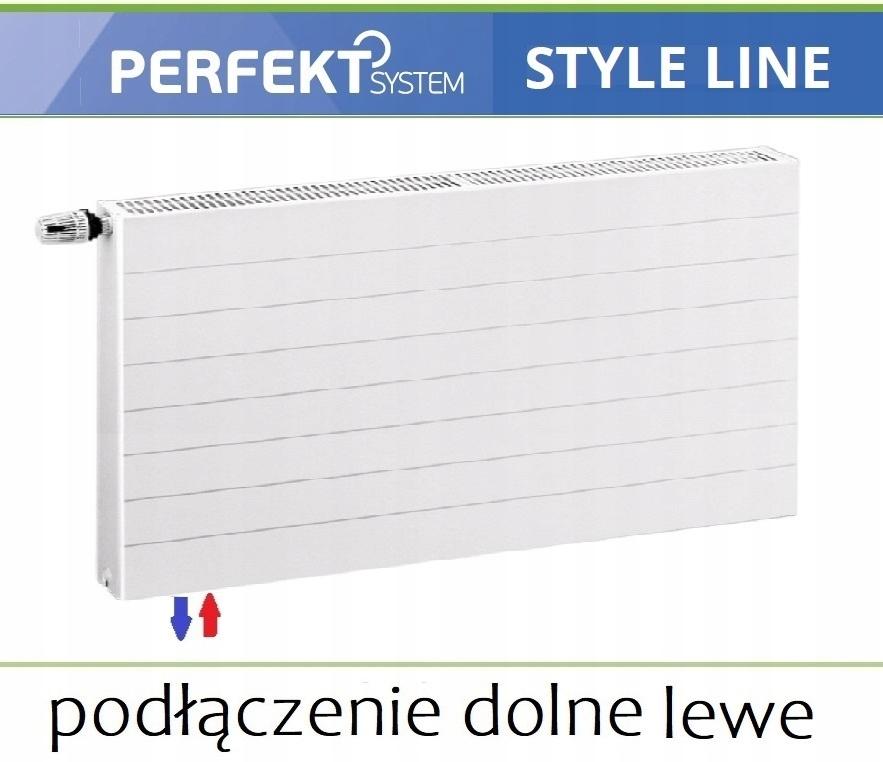 Polski grzejnik dekoracyjny PERFEKT STYLE LINE CV22 600x600 V 22 Lewy 48h