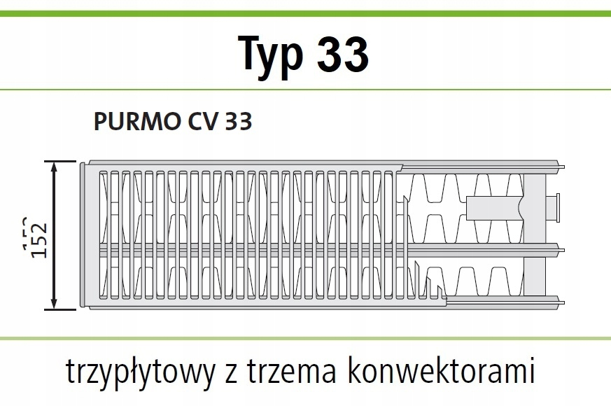 Grzejnik PURMO V 33 400x400 dolny ANTRACYT