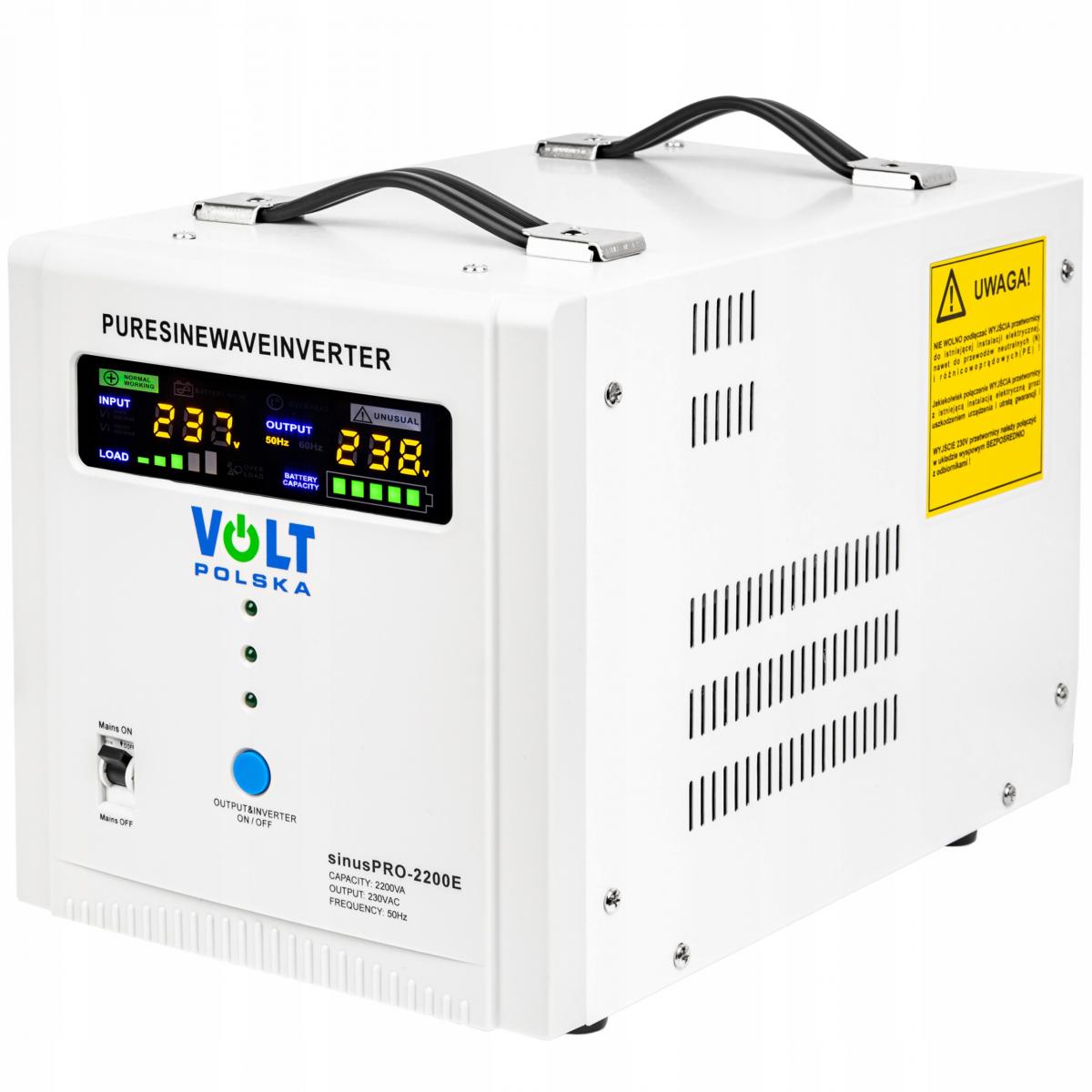VOLT SINUS PRO 2200 E 12/230V (1600/2200W) ZASILACZ AWARYJNY