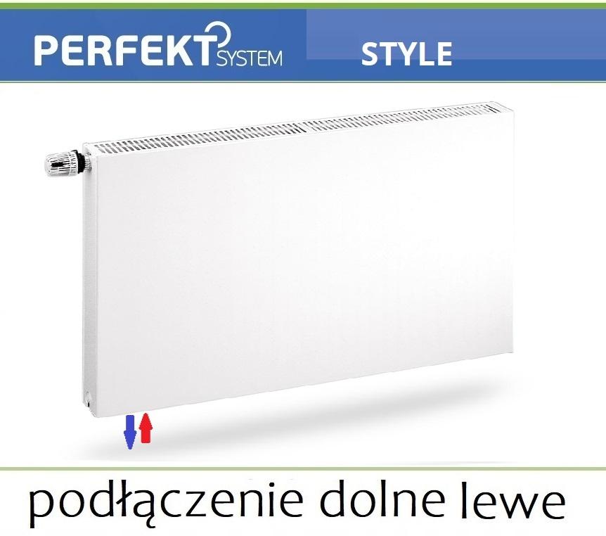 Polski grzejnik dekoracyjny PERFEKT STYLE CV22 600x500 PLAN V 22 Lewy 48h