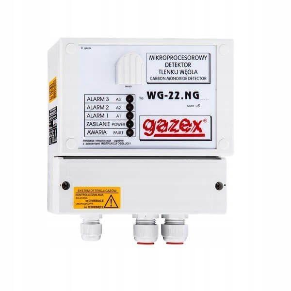 Detektor tlenku węgla WG-22.NG CO, 20/100ppm (s15), sensor p-p, zasilanie 2
