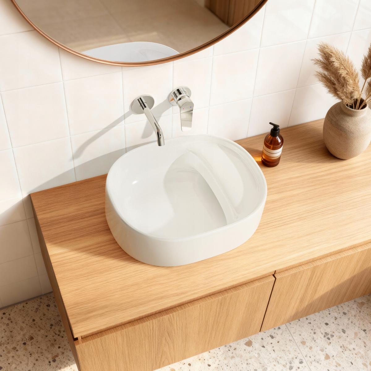 UMYWALKA NABLATOWA ELARA 46 CM INVEN TREND, PROSTOKĄTNA