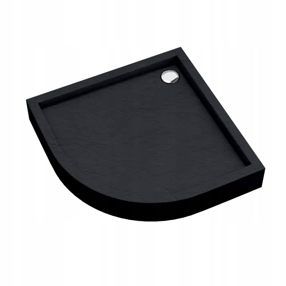 Brodzik akryl Medium podbudowa Stabilsound panel Black Stone 90x90 półokrąg