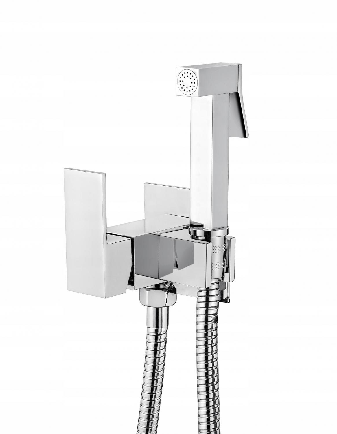 INVENA BATERIA BIDETOWA PODTYNKOWA KWADRATOWA, CHROM